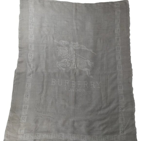 Authentic Pre-Owned Burberry Cashmere Shawl Gray – Women – Timeless Style - Picture 1 of 6